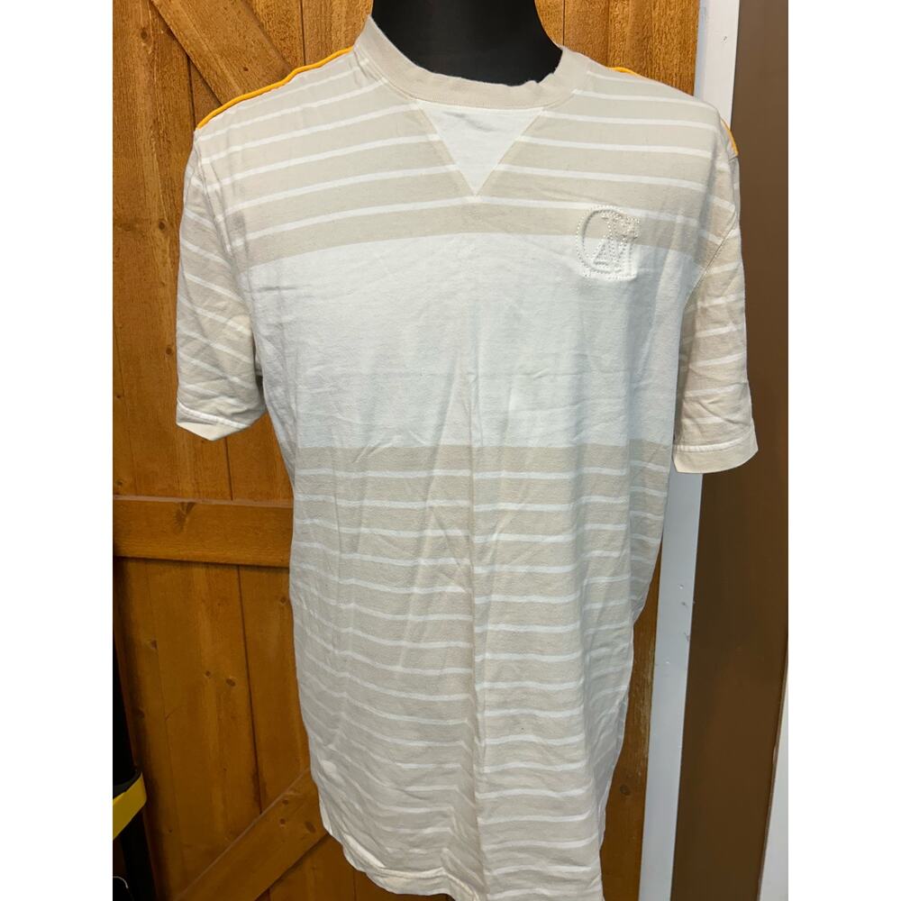 Cavi Men's XL Short Sleeve Casual Shirt Nude White Yellow GUC